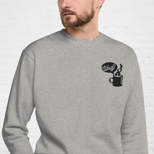 Load image into Gallery viewer, Barking Mug Sweatshirt Grey  Close on Front chest on Man