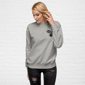 Barking Mug Sweatshirt Grey On Blonde Woman