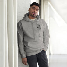 Load image into Gallery viewer, Coffee equipment and dogs hoodie Barking dog roasters sweatshirt carbon grey cotton 